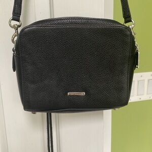 Black Leather Rebecca Minkoff Crossbody Bag